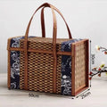 Bamboo Camping Storage Basket by Axyaa - Sturdy Portable Outdoor Picnic Box