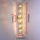 Axyaa Crystal Wall Sconces Lighting Chrome Glass Elegant Modern Lights