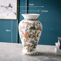 Axyaa Retro Blue & White Ceramic Vase for Home Living Room Decoration