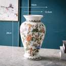 Axyaa Retro Blue & White Ceramic Vase for Home Living Room Decoration