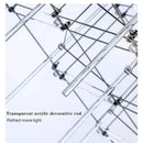 Axyaa Rectangular Cube LED Chandelier: Geometric Stereo Lighting for Hotel Lobby Decoration.