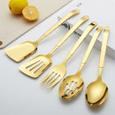 Axyaa Stainless Steel Serving Cutlery Set - Large Spoon, Fork, Shovel, Salad Stirrer