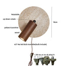 Axyaa Wabi Sabi LED Wall Lamp Sconce Pull Chain Switch Wood Rotate Mirror Light