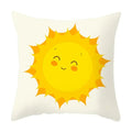 Axyaa Yellow Floral Geometric Pillowcase for Home Decor
