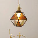 Axyaa Glass Copper LED Pendant Light for Home Decor - Nordic Style