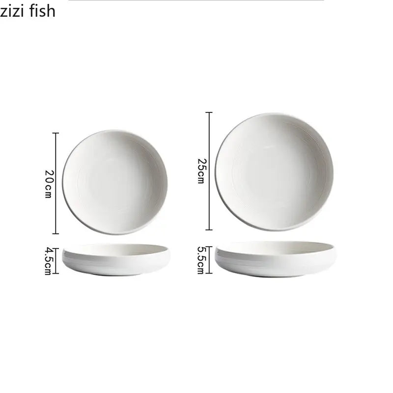 Axya Ceramic Tableware Set for Restaurant Salad Soup Pasta Snacks Dessert Dining
