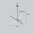 Axyaa Modern Line LED Chandelier Pendant Lights for Living Dining Study Bedroom