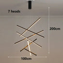 Axyaa Modern Ceiling Chandelier for Dining Room - Elegant Hanging Pendant Light Fixture