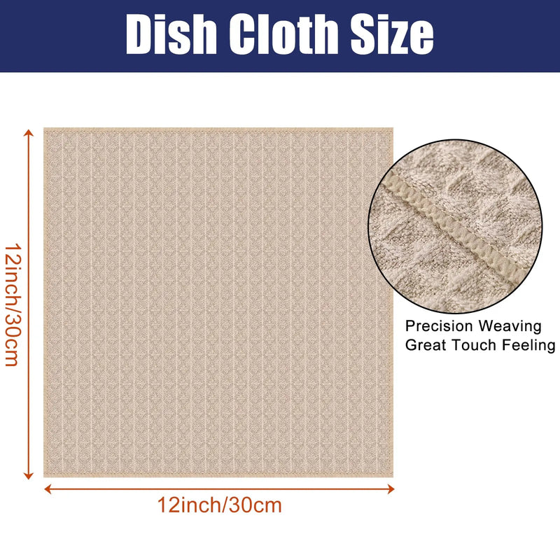 Axyaa Microfiber Waffle Kitchen Towels - Ultra Absorbent Cleaning Rags