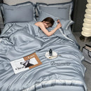 Axyaa Silk Embroidery Summer Quilt | Lightweight Air Condition Comforter