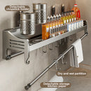 Axyaa Stainless Steel Kitchen Wall Rack Seasoning Storage Organizer