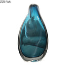 Axyaa Ocean Blue Glass Vase: Artificial Flower Room Decor