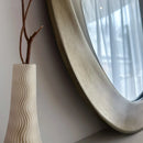 Axyaa Silver Glass Baroque Mirror for Modern Home Decor
