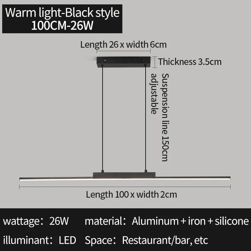 Axyaa Black Gold Chandelier: Modern Living Room Pendant Light with Phone APP Dimming
