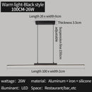 Axyaa LED Pendant Chandelier Black Minimalist Design for Bedroom, Restaurant, Living Room