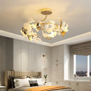 Axyaa Ginkgo Leaf Bedroom Lamp: Elegant Post-modern Ceiling Light for Romantic Ambiance