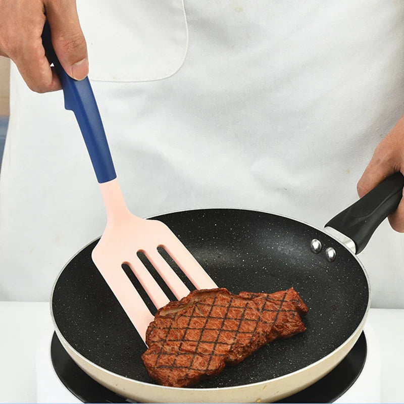 Axyaa Silicone Turner Set - Nordic Style, Large Spatula for Cooking and Frying