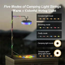 Axyaa 10M Waterproof LED Camping Light Strip for Outdoor Atmosphere Decoration