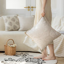 Axyaa Beige Throw Cushion Cover 45X45 - Square Pillowcases
