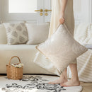 Beige Square Pillowcase 45X45 - Axyaa Decorative Cushion Cover for Sofa & Headboards