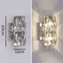 Axyaa Crystal Wall Sconces Lighting Chrome Glass Elegant Modern Lights