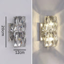Axyaa Crystal Wall Sconces Chrome Glass Modern Elegant Lighting