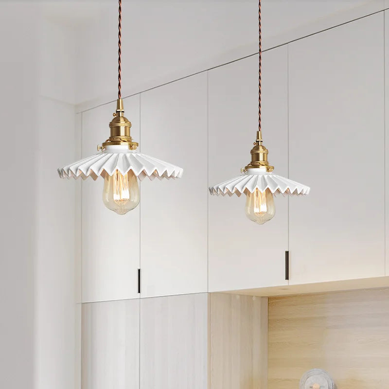 Axyaa Ceramic Brass Bedroom Chandelier: Elegant Lighting for Home, Restaurant, and Bar