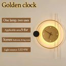 Axyaa Scandinavian Clock Wall Lamp LED Lighting for Living Room Bedroom Decor