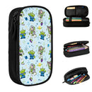 Axyaa Cartoon Pencil Case: Large Storage Bag for Students, School Supplies