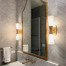 Axyaa Luxury Gold Silver Wall Sconce Glass Mirror Light