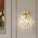 Axyaa Gold Luxury LED Crystal Wall Lamp for Home and Hotel Bedroom Decoration
