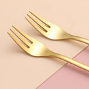 Axyaa Stainless Steel Christmas Tree Elk Head Spoon Fork Set