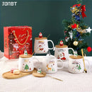 Axyaa Santa Claus Ceramic Mug Cup Set - Christmas Gift Cold Coffee Milk Drinkware