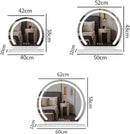 Axyaa Light-Up Vanity Mirror with Smart Touch Control, 3 Colors, 360° Rotation