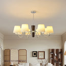 Axyaa Luxury Cloth Cover Chandelier for Living Room, Dining & Bedroom