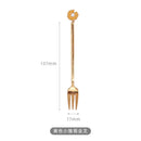Axyaa Stainless Steel Cartoon Cutlery Set - Spoon Fork Dessert Ice Cream Coffee Cake Fork