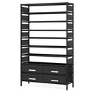 Axyaa 10 Tier Shoe Rack with 4 Bins Drawers, 32 Pairs Vertical Shoe Organizer