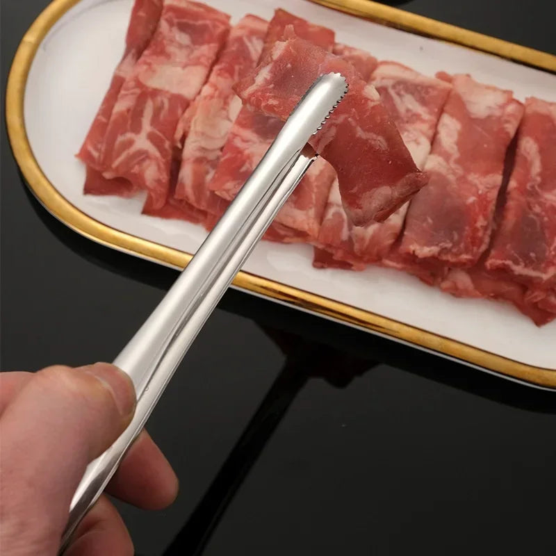 Stainless Steel Food Clamp by Axyaa: Long-handled Tongs for Cooking Utensils