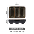 Axyaa Ceramic Seasoning Set - Three Grid Plate with Dipping Dishes