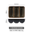 Axyaa Ceramic Seasoning Set - Three Grid Plate with Dipping Dishes