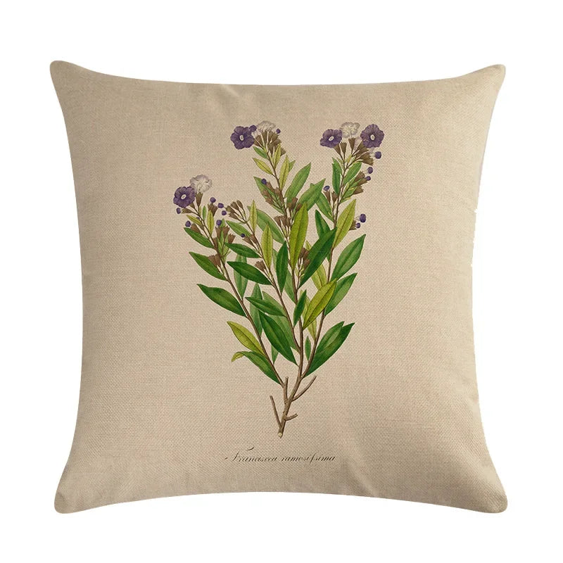 Axyaa Plant Print Embrace Pillowcase 45*45cm