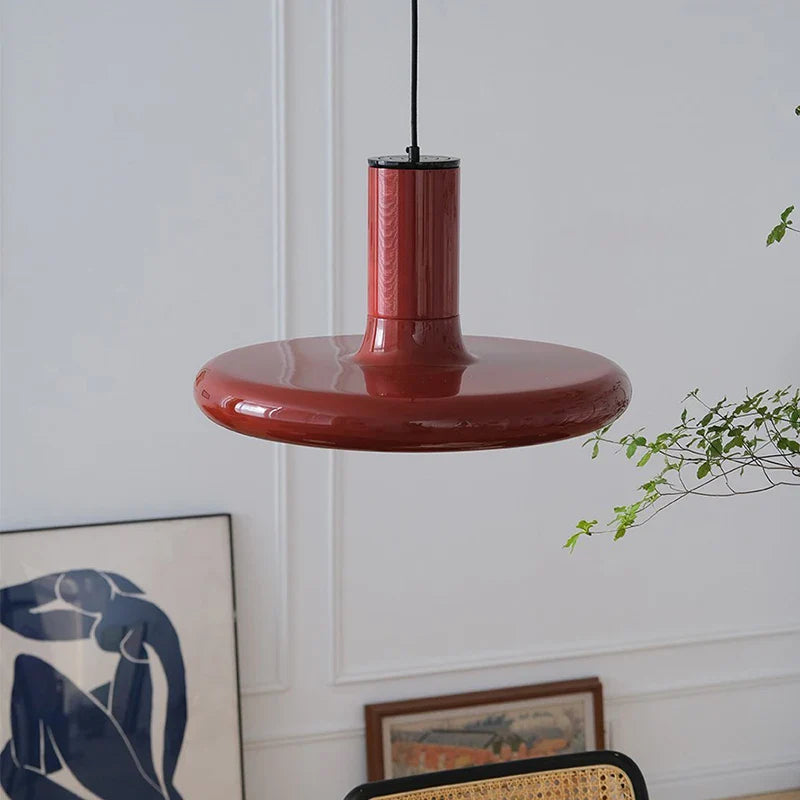 Axyaa Red Chandelier: Modern Danish Style for Bedroom, Restaurant, Study - Bauhaus Inspired