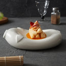 Axyaa White Ceramic Plates Set for Commercial and Hotel Use
