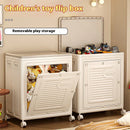 Axyaa Kids Foldable Toy Storage Box with Wheels & Clear Flip Lid