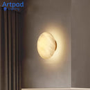 Axyaa Marble Wall Light: Modern Minimalist Nordic Square Alabaster Fixture