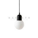 Axyaa Glass Ball LED Pendant Lamp Iron Art Fixture for Home Decor