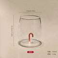 Axyaa 3D Animal Glass Cup, 350ml, Christmas Theme, Cartoon Animal Shape