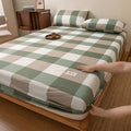 Axyaa Waterproof Washed Cotton Fitted Sheet Set