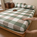 Axyaa Waterproof Washed Cotton Fitted Sheet Set