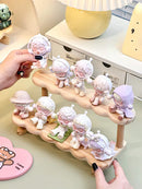 Axyaa Wooden Display Shelf for PopMart Figures - 2/3 Layers Blind Box Storage